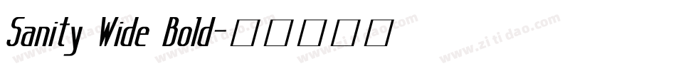 Sanity Wide Bold字体转换